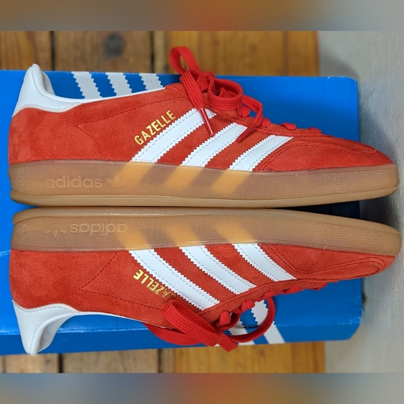 ⚡SOLD⚡Adidas Gazelle Indoor Sneaker in Better Scarlet Men's 5.5 Wmn's 7 - Picture 8 of 11